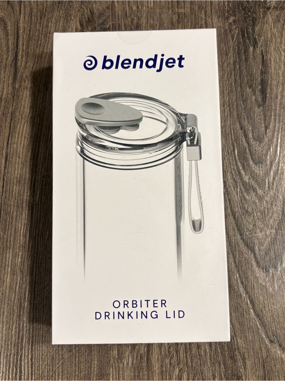 BlendJet Orbiter Drinking Lid - Clear with Light Gray Accent. NEW IN BOX